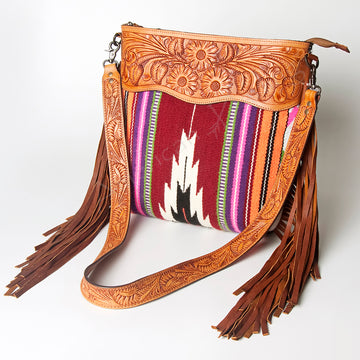 American Darling Signature Crossbody Hand Tooled Saddle Blanket Genuine Leather Women Bag Western Handbag Purse